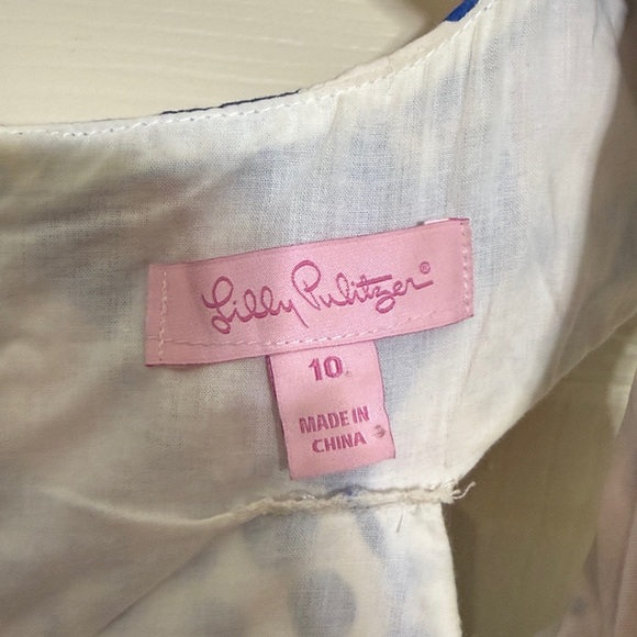 Sz10 Lilly Pulitzer Blue and White halter dress - Picture 3 of 7